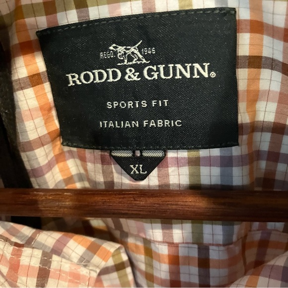 NWT Rodd&Gunn Sports Fit Checked Button Down Shirt Multi Color Italian Fabric XL - Picture 4 of 11